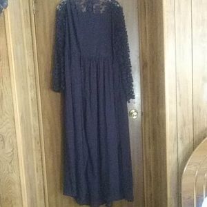 A lace long sleeve dress